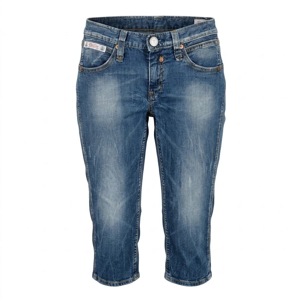 Herrlicher Touch Blue Medium Wash Capri Stretch Denim Jeans Women Size 27